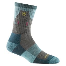 Darn Tough Bear Town Micro Crew Socke Damen Wandersocken mit Merinowolle Aqua