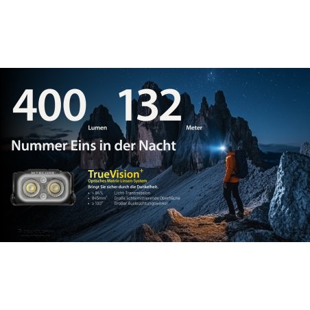 Nitecore NU25 MCT Stirnlampe mit bis zu 400 Lumen