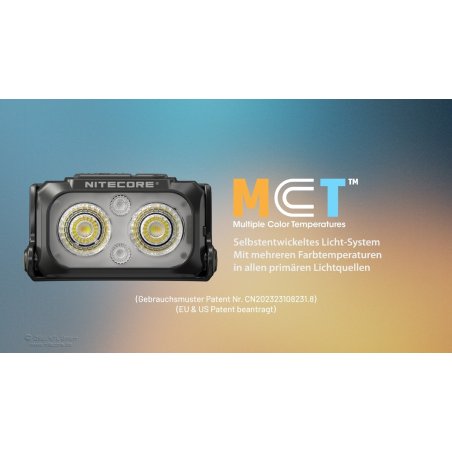 Nitecore NU25 MCT Stirnlampe mit Multiple Color Temperatures