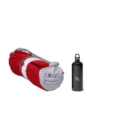 Exped Sim Comfort 7.5 LW Isomatte Packmaß verglichen mit 1L Flasche
