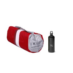 Exped Sim Comfort Duo 7.5 Isomatte Packmaß verglichen mit 1L Flasche