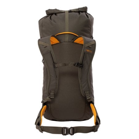 Exped Black Ice 45 wasserdichter Rucksack Moraine Rückseite
