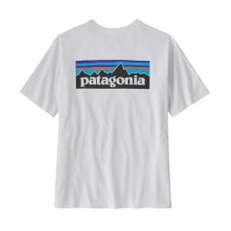 Patagonia P-6 Logo Responsibili-Tee White mit größerem Logo hinten