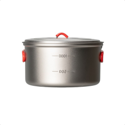 Evernew Ti Ultralight Pot 1,3L Titan Topf mit eingeprägter Skala