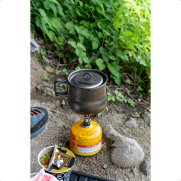 Evernew Titanium Tea Pot 800 als Outdoor Teeküche im Einsatz