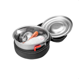 Evernew Ti Cup 570FD beispielhaft mit Zubehör abgebildet