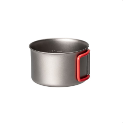 Evernew Ti Solo Cup Titantasse 400FD mit platzsparenden Klappgriffen