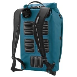 Rückseite ORTLIEB Vario Lite 22L Tagesrucksack petrol mit Tragesystem