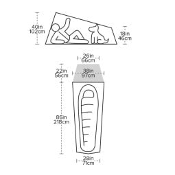 Abmessungen Big Agnes Fly Creek UL1 Ultraleichtzelt