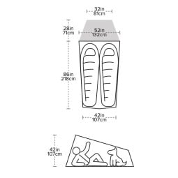 Abmessungen Big Agnes Fly Creek UL2 Ultraleichtzelt
