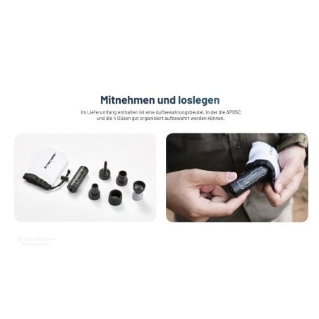 Lieferumfang der Nitecore AP05C Minipumpe