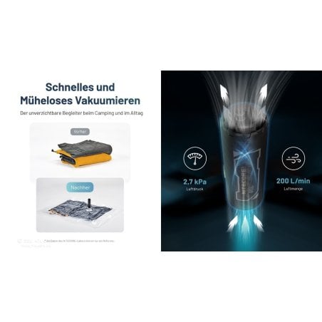 Nitecore AP05C Minipumpe auch zum Vakuumieren nutzbar