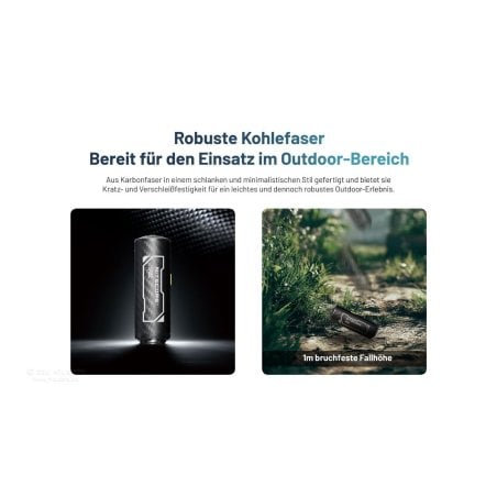 Nitecore AP05C Minipumpe mit Kohlefaser Gehäuse
