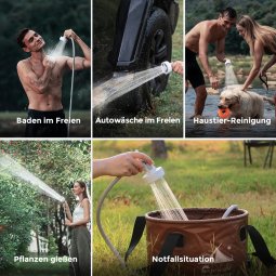 Einsatzszenarien der Flextail Max Shower