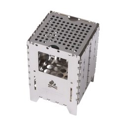 Bushcraft Essentials Universalrost Bushbox XL Titanium beispielhaft mit Bushbox XL im Einsatz
