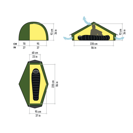 Hilleberg Akto 30 Jahre Anniversary Edition Abmessungen