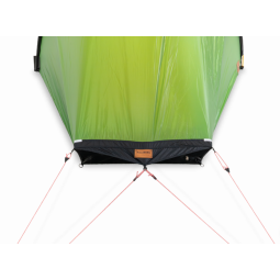 Hilleberg Akto 30 Jahre Anniversary Edition Abspannung und Logo von oben betrachtet