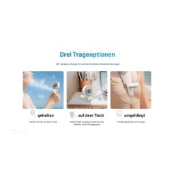 Nitecore izzCool 30 Handventilator mit Luftbefeuchter zum Aufstellen, Umhängen oder Tragen