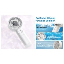 Nitecore izzCool 30 Handventilator mit Luftbefeuchter geräuscharm und leistungsstark