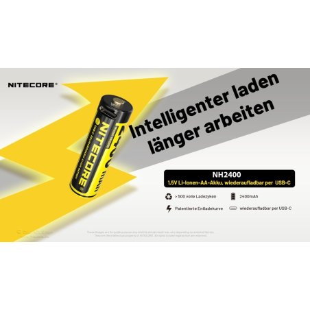 Nitecore Li-Ion Akku 4er Pack mit langlebiger Leistung