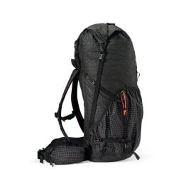 Hyperlite Mountain Gear Southwest 70 Wanderrucksack Seitenansicht mit tiefen Seitentaschen