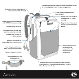 Gossamer Gear Aero Jet Reiserucksack Features