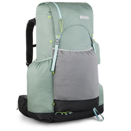 Gossamer Gear Mariposa 60 Backpack Grün Seitenansicht mit großer Seitentasche