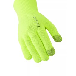 wasserdichte Handschuhe SealSkinz Anmer WP All Weather Ultra Grip Knitted Glove Neongelb