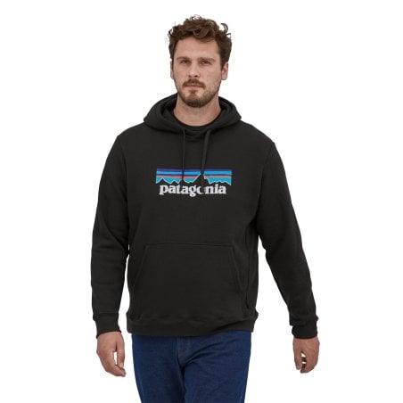 Patagonia P-6 Logo Uprisal Hoody Black Frontansicht