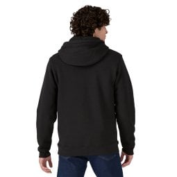 Patagonia P-6 Logo Uprisal Hoody Black Rückansicht 185 cm großes Model und Größe M