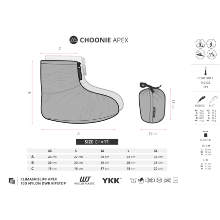 Liteway Choonie Booty Apex 170 Hüttenschuhe Größentabelle