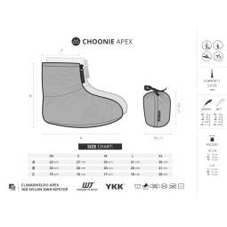 Liteway Choonie Booty Apex 170 Hüttenschuhe Größentabelle