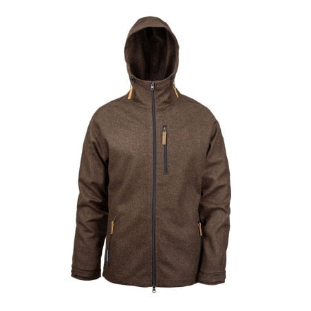Steinkauz Kapuzenraudi Lodenjacke Braun mit aufgestellter Kapuze