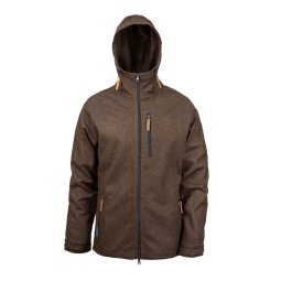 Steinkauz Kapuzenraudi Lodenjacke Braun mit aufgestellter Kapuze