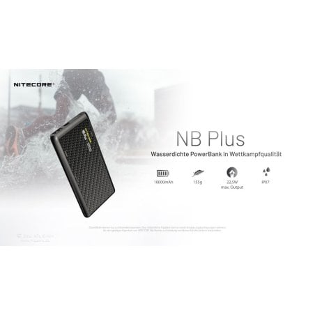 Key Features der Nitecore Powerbank NB Plus 10000