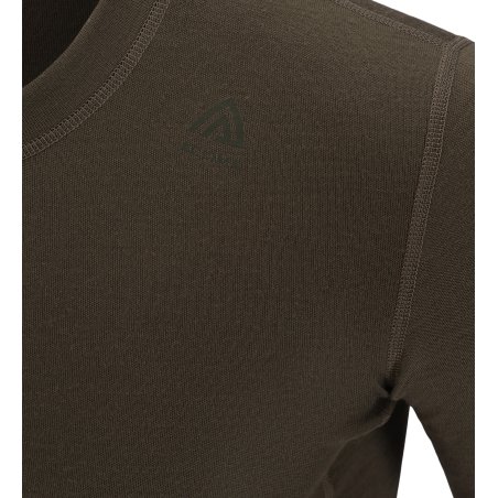 Aclima Warmwool Crew Neck Tarmac mit dezentem Logo