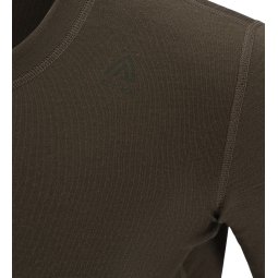 Aclima Warmwool Crew Neck Tarmac mit dezentem Logo