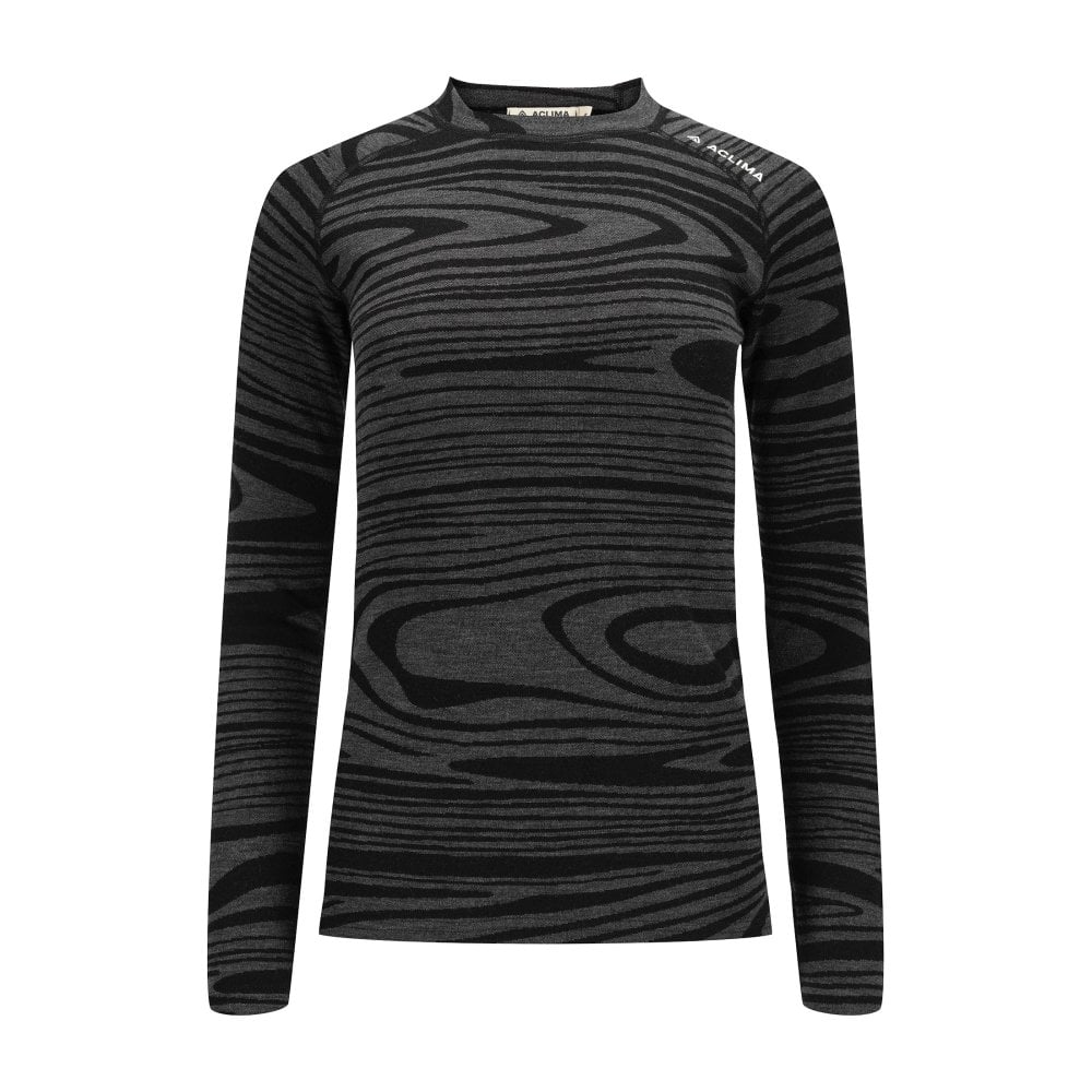Aclima Warmwool Crew Neck Damen Black Motion