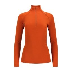 Aclima Warmwool Mock Neck Zip Damen Gold Flame