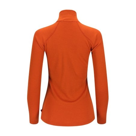 Aclima Warmwool Mock Neck Zip Damen Gold Flame Rückseite