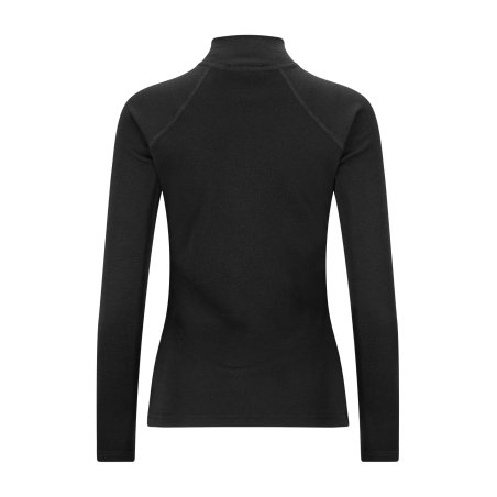 Aclima Warmwool Mock Neck Zip Damen Jet Black Rückseite