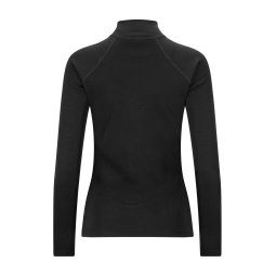 Aclima Warmwool Mock Neck Zip Damen Jet Black Rückseite