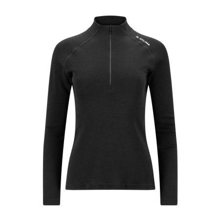 Aclima Warmwool Mock Neck Zip Damen Jet Black