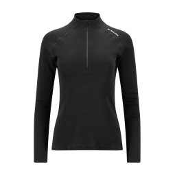 Aclima Warmwool Mock Neck Zip Damen Jet Black
