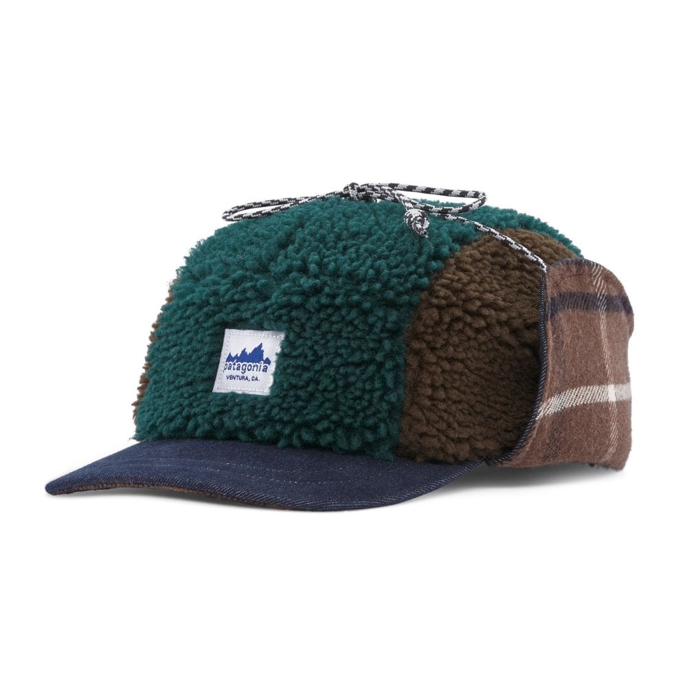 Patagonia Range Earflap Cap Cascade Green Winterkappe mit wärmendem Fleece