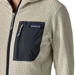 Patagonia R1 Air Full-Zip Hoody Damen Wool White 40261 mit größerer Brusttasche