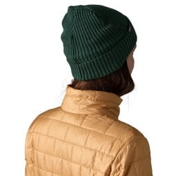 Patagonia Fishermans Rolled Beanie Cascade Green Rückseite der Mütze