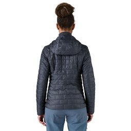 Patagonia Nano Puff Hoodie Damen Smolder Blue Rückseite der Isolationsjacke für Damen