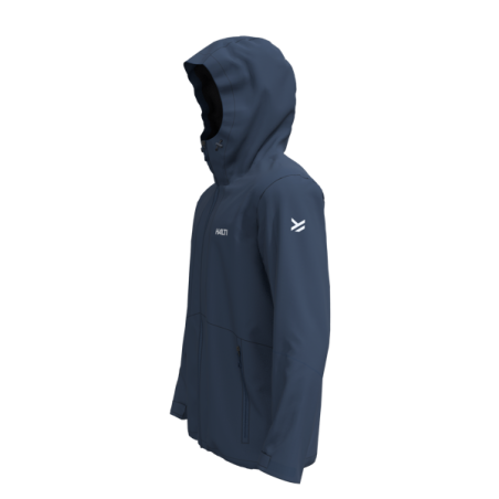 Seitliche Ansicht der Halti Forter DX Warm Jacket in der Farbe Sargasso Sea Blue