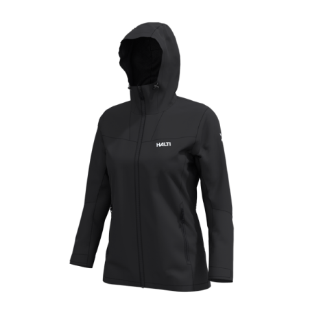 Halti Forter DX Warm Jacket Damen in Farbe Black mit aufgestellter Kapuze